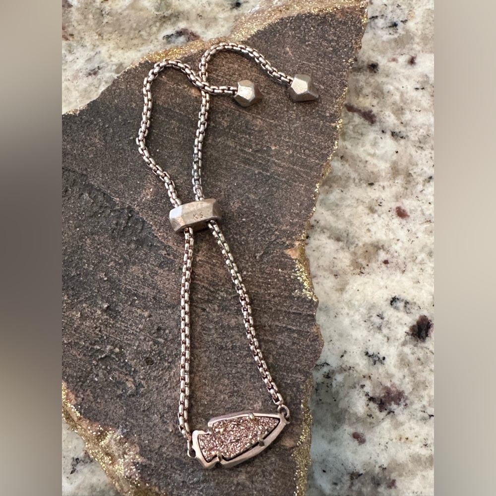 Kendra Scott Rose Gold Druzy Arrow Bracelet(adjustable)
